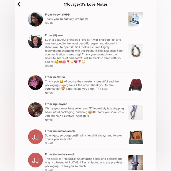 🫶🏼💗Love Notes From My Lovely Poshers!💗🫶🏼 - Picture 5 of 16